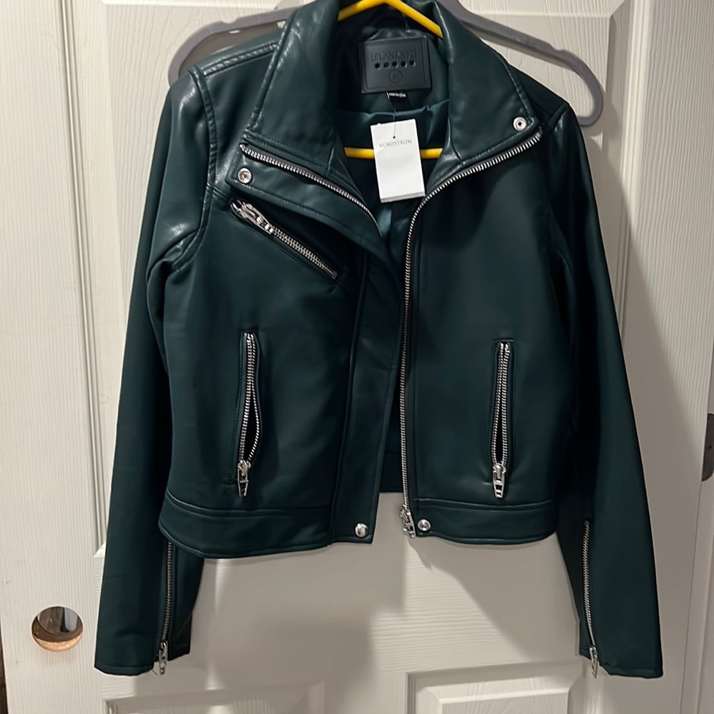 Forest green women Moto jacket
